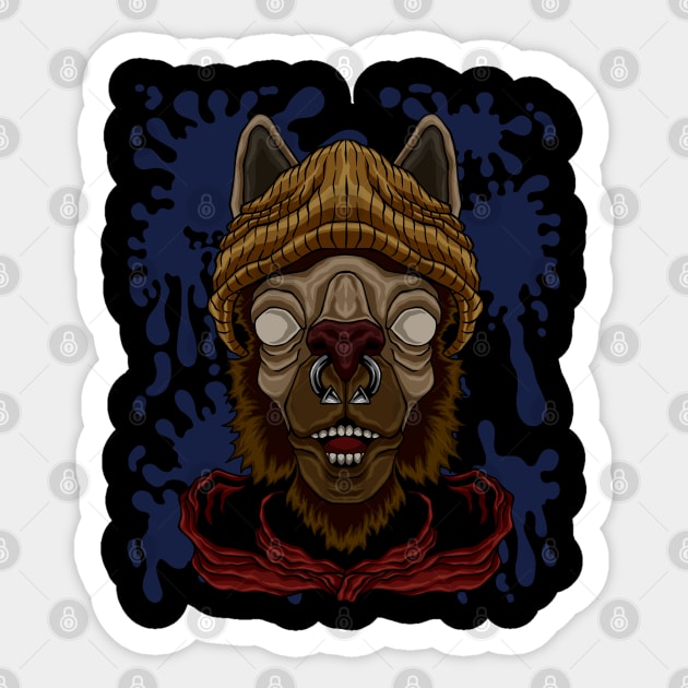 Alpaca vintage fashion Sticker by JiraDesign